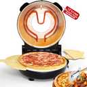 PYY Pizza Oven Indoor 12 Inch Electric Pizza Oven Countertop Heats up to 800 with Pizza Stone Viewing Window Thermometer Table Top Pizza Cooker Portable Pizza Maker Machine for Home Patio RV Dorm