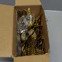 N9R 160pcs Gold Plastic Silverware - Gold Plastic Utensils Set - Tableware Flatware Kit 80 Forks, 40 Spoons, 40 Knives Disposable Cutlery Set for Party, Wedding, Birthday