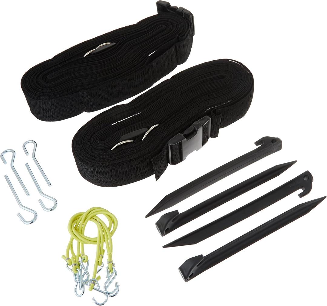 Park & Sun Sports Outdoor Volleyball Boundary Webbing with Ground Stakes