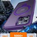 360 Rotatable Magnetic Stand for iPhone 12 pro max Case Compatible with Mag-Safe 16FT Military Drop Protection, Anti-Scratch/Fingerprint iPhone 12 pro max Phone Case(Matte-Purple)