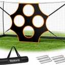 12x6FT Soccer Goal with 10-Hole Precision Target, Heavy-Duty Frame