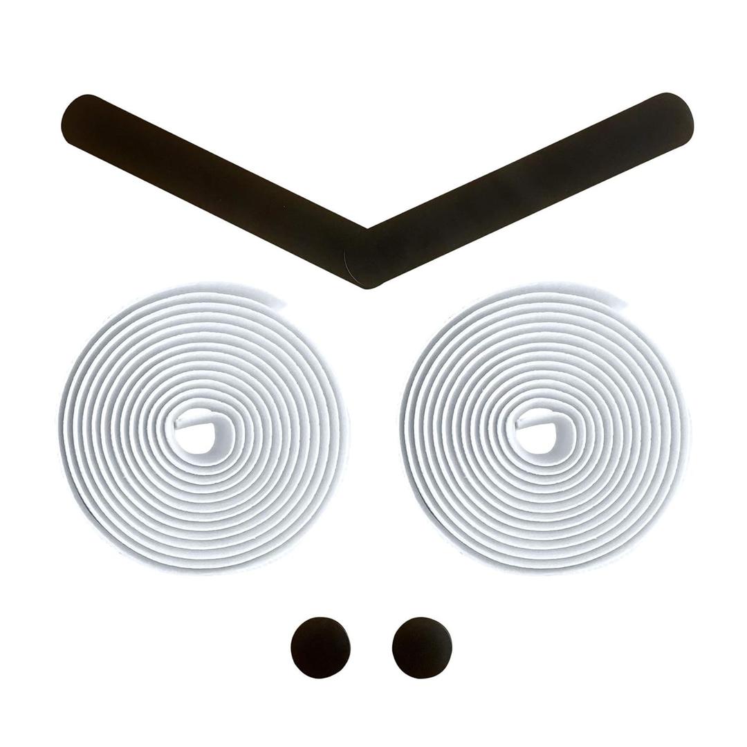 ALIEN PROS Bike Handlebar Tape EVA (Set of 2) White - Enhance Your Bike Grip with These Bicycle Handle bar Tape - Wrap Your Bike for an Awesome Comfortable Ride (Set of 2, White)