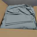 AMBERSPACE King Size Comforter Set Sage Green, Ruffle Shabby Chic Bedding Set Farmhouse 7 Pieces, All Season Fluffy Bed in a Bag with Sheets, Pillowcases & Shams