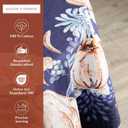 Maison d' Hermine Table Cloth Round Table 100% Cotton 63 Inches Fall Tablecloth Reusable Everyday Use for Thanksgiving Christmas Decorations Dining Farmhouse Party (Pumpkin Blues)