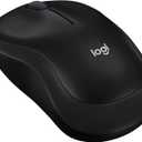 Logitech M185 Wireless Mouse, 2.4GHz with USB Mini Receiver, 12-Month Battery Life, 1000 DPI Optical Tracking, Ambidextrous, Compatible with PC, Mac, Laptop - Black (One Size)