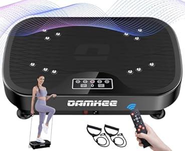 Vibration Plate Exercise Machine, Power Waver Vibration Plate Platform for Lymphatic Drainage, 9 Modes Whole Body Workout Vibrating Fitness Platform for Weight Loss & Shaping