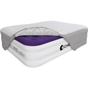 CHILLSUN Twin Air Mattress Protector Quilted Mattress Pad Fitted Sheet Twin, Super Soft Breathable&Noiseless Washable Extra Thick Mattress Cover Mattress Topper with Deep Pocket Up to 21inch