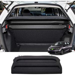 Powerty Cargo Cover for 2015-2019 2020 Honda Fit Accessories Retractable Trunk Cover Security Cover Shielding Cargo Luggage Cover Black