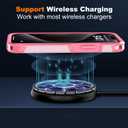 Magnetic Case for iPhone 15 Pro Max 6.7'',[Compatible with Magsafe][Heavy Duty Shockproof] [Military Grade Drop Protection][Non-Slip] Rugged Durable 4-Layer Hard Bumper Phone Cover-Pink