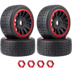 HobbyPark 17mm Hex Pre-Glued 42/100 2.9 Belted Tires and Wheels RC Street Tire with Foam Inserts for 6s High Speed Runs fit for 1/7 Arrma Infraction Felony 6S BLX Limitless 1/8 Typhon 6S 3S (Set of 4)