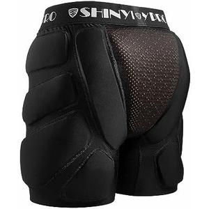 SHINYPRO Protective Padded Shorts for Snowboard and Skate CE Level 2 Butt and Tailbone Heavy Duty Protection Size S