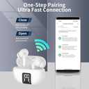 Language Translator Earbuds Two Way Real-time Translator Device Support 144 Languages 2024 Online Voice Translation with Bluetooth & APP Fit for iOS & Android(M10-White)