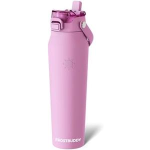 Frost Buddy 32oz Insulated Water Bottle with Straw & Chug Lid | Leak-Proof Stainless Steel | 24-Hours Cold | Sweat-Proof, Cup Holder Friendly | Ideal for Gym, Travel, Sports & Everyday Hydration
