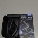 Bluetooth Headset V5.3, Wireless Earpiece with 500mAh Charging Case 72 Hrs Talking Time Hand-Free Headphones with Noise Canceling Mic for Office/Driving/Business/Trucker,Black