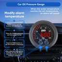 Universal Oil Pressure Gauge Kit 2-1/16" (52mm) 150 PSI - Digital Meter Red Display with 1/8NPT Electronic Sensor - for Boat Marine Car Auto Truck Automotive Gauge Sets