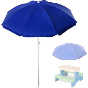 Replacement 70 Inches Umbrella Compatible with Little Tikes Picnic Table, Portable Picnic Outdoor Sunshade, Durable Patio Umbrella for Camping, Beach and Garden