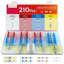 Gorffy 210PCS Solder Seal Wire Connectors, Waterproof Heat Shrink Wire Connector, Insulated Solder Stick Butt Connectors Heat Shrink for Marine, Automotive, Cable Joint