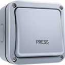 TOPENS TC148 Waterproof Wall Push Button Surface Mounted Wired Release Switch for Automatic Gate Opener, Door Access Control System and Doorbell System, Momentary Contact Switch for Outdoor Use