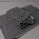 Homaxy Premium Kitchen Towels(18”x 28”, 6 Pack), Large Cotton Kitchen Hand Towels, Flat and Terry Dish Towels, 380 GSM Highly Absorbent Tea Towel Set with Hanging Loop, Grey