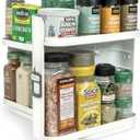 Cabinet Caddy SNAP! Spice Rack Organizer for Cabinet - Slide & Rotate Seasoning Organizer - 4 Snap-In Adjustable Shelves for 5 Tier of Storage - Magnetic Modular Design - 8.9H x 6.1W x 10.8D