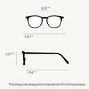 IZIPIZI READING #E Reading Glasses for Women and Men Rectangular Glasses with Anti-Scratch Lenses, Lightweight Fashion Frame