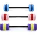 Soulchen 3 Pack Long Aquatic Exercise Dumbbells Pool Exercise Equipment Eva Foam Water Aerobics Equipment With High Density For Weight Loss Water Sport Fitness Tool(Multi-color,S/m/l Set)