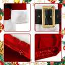 SOMOYA Santa Claus Costume for Men Christmas Santa Suit Deluxe Santa Outfit Plush Velvet 9 Pcs (X-Large, Burgundy)