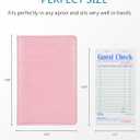 (2 Pack of) Server Book for Waitress and Waiter  VNKI 8 Pockets PU Leather Waitress Book Organizer  Cute Server Book, Guest Checks Book Holder Money Pocket Fit Server Apron (Pink)