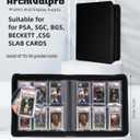 6 Pocket Graded Card Binder - Holds 60 PSA/SGC/BGS Slabs, Premium Archival Quality Display Album for Trading Card Collectors (Black)