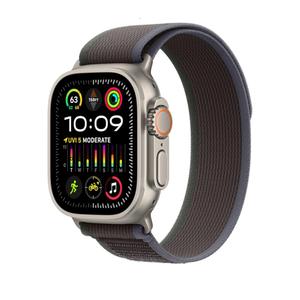 Apple Watch Ultra 2 (GPS + Cellular 49mm) Rugged Titanium Case with Blue/Black Trail Loop, M/L