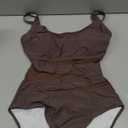 B2prity Women's Mesh One Piece Swimsuit Tummy Control Sexy Bathing Suit Push Up Swim Suit Slimming Swimwear (Medium, Brown)