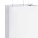 BagDream 25Pcs White Gift Bags 8x4.25x10.5 Kraft Paper for Gifts, Shopping Retail Merchandise Grocery Sacks, White Paper Bags with Handles Bulk Medium