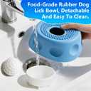 Dog Lick Bowl with Ball,Dog Licking Bowl with Rolling Ball,Slow Feeder Dog Bowls for Liquid with Rolling Ball,Slow Feeder Dog Bowls for Liquid Treat, for Large Medium Small Puppy Breeds (Blue)