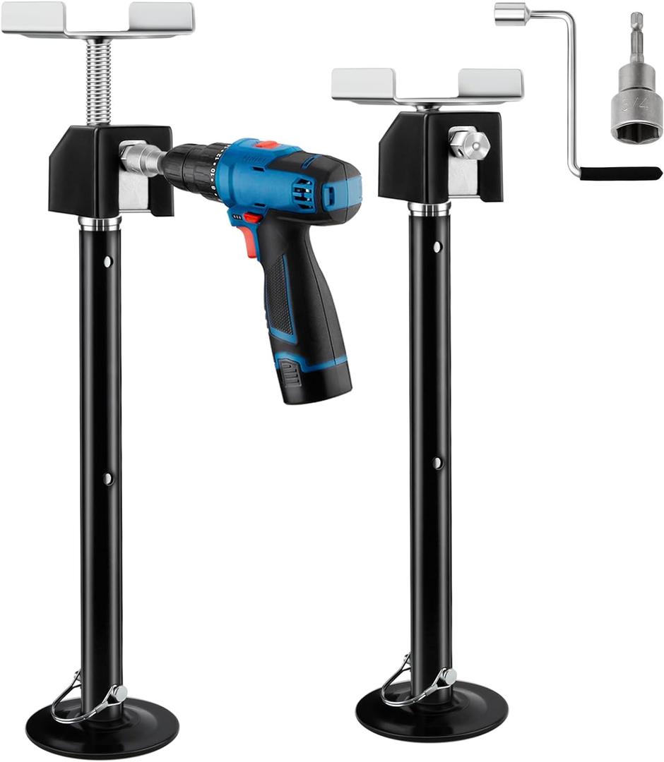 Kohree Set of 2 RV Slide Out Supports, Heavy Duty Camper Support Jacks, Supports up to 5000lbs, Adjust from 20"-49" Height by Power Drill or Hand Crank Handle, RV Camper Accessories for Travel Trailer