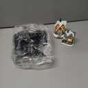 Kajaia 12 Pieces Christmas Winter Houses Village with 12 Pieces Trees Lamp LED Lights Christmas Winter Village Town Buildings Accessories for Thanksgiving Halloween Village Figurine Desktop Decor (Classic Color)