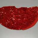 Mr. Pen- Small Christmas Tree Skirt 24 inch, Red Sequin Tree Skirt