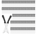Zhehao 200 Pcs Steak Knives 8.39 Inches Stainless Steel Serrated Blade Steak Knives Set with Round Tip Plastic Handle for Restaurant Kitchen, 4.72 Inch Blade