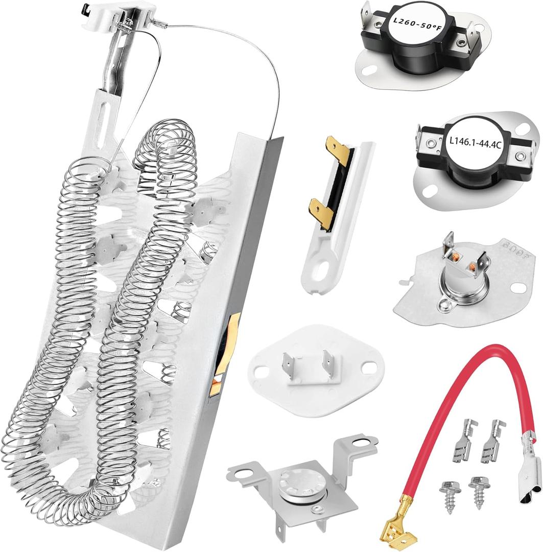 NED5800HW0 NED5800HW1 NED7300WW0 Dryer Heating Element WP3387747 for Amana Whirlpool WED6120HC1 WED6120HW1 WED6620HW1 WED6720RR0 WED7120HW1 WED8127LC1 WED8127LW1 WED8620HW1 WED90HEFW1 WED92HEFW1