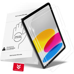 bersem 2 Pack AlignGuard Pro Screen Protector for iPad A16 11th/10th Generation (11/10.9 Inch, 2025/2022), 9H Hardness Tempered Glass, HD Clear, No Bubbles, Dust Free PullBox | A16, 2022/2025, 9H Hardness, Tempered Glass, HD Clear