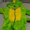 Unisex Baby Animal Costume Pajamas, Infant Flannel Hooded Halloween Romper Cosplay Costume/Homewear/Sleepwear (3-6 Months/Height:23"-26", Dinosaur)