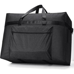 SUNUP Large Duffle Bag for Travel, 80L Foldable Travel Duffel Bag for Men Women, Waterproof Overnight Weekender Moving Storage Bags, Black