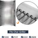 Hongso 27 Inches Ash Pan Fits Chargriller 1224, 1324, 2121, 2222, 2727, 2828, 2929 Charcoal Grills, Charbroil 17302056 Grill Repair Replacement Part with Fire Grate Hanger