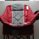 Oversized Padded Camping Chairs for Adults,Heavy Duty Support 400 Lbs,Folding Portable Lawn Chair w/Cup Holder,Cooler Bag,Side Pocket,Perfect for Outdoor Picnic,Hiking(Red), 1 Pack