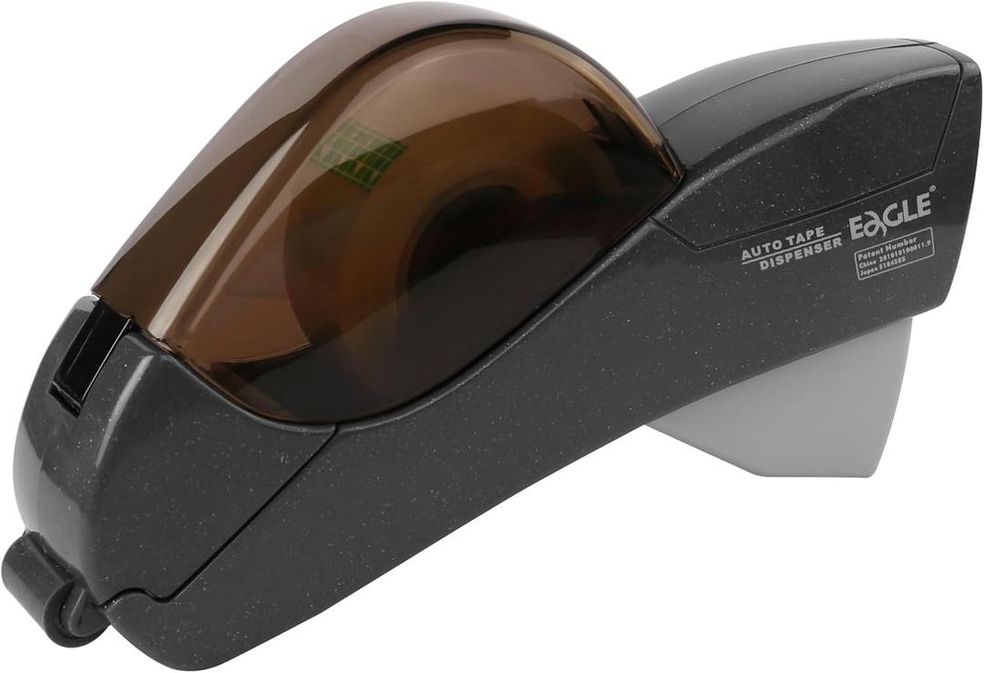 Eagle Automatic Tape Dispenser, Handheld & Portable Design, Office Tape , One-Handed Operation with Safety Blade for Office, Home, DIY or Packaging (Includes 2 Free Tapes) (Gray)