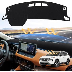 Dash Cover for 2021-2024 2025 Nissan Rogue Dashboard Cover Mat for Rogue Accessories Suede Dash Mat Rogue Sun Shade Nonslip Mesh Protector No Glare(NOT for Rogue Sport) (22-24 Rogue Dash Cover)