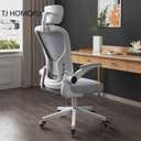 Ergonomic Office Chair, Headrest Desk ChairHome Office Swivel Task Chair with Adjustable Height, Lumbar Support and Backrest 90-120 Adjustable Computer Executive Desk ChairGrey