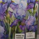 Iris Flower Wall Art Purple Botanical Prints Elegant Canvas Wall Art Purple Flower Painting Watercolor Floral Pictures Green Botanical Artwork Iris Canvas Abstract Flowers Poster 16x24inch Framed