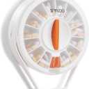 Fullicon Pill Dispenser with 14 Large Compartments and Child-Proof Lock, Spindo Medicine Dispenser-Dispense Vitamin/Tablet/Supplement for Elderly/Amnesia/Dementia (Light White)