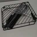 2 Tier Floor Standing Corner Shower Caddy Organizer Shelf with Hooks, Bathroom Shelves Stand Rack, Black