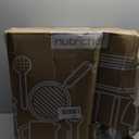 NutriChef 26QT Air Fryer Oven | Countertop Convection Toaster & Air Fryer | 360 Rotisserie Feature | 10 Digital Presets | Includes Drip Tray, Air Frying Basket & Bake Rack 15x16x14 | Stainless Steel